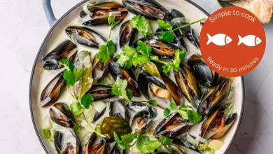 Kaffir lime, leek and coconut mussel chowder - Fish in the Family