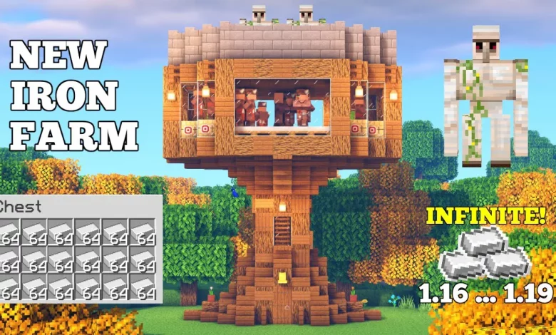 Minecraft | The BEST DESIGN to build your IRON FARM 1.20.x (Bedrock - Java) TUTORIAL - YouTube
