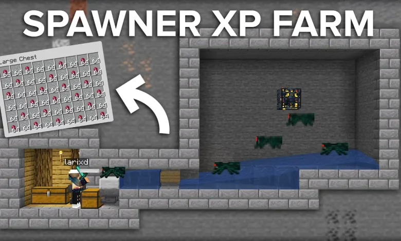 Minecraft Cave Spider Spawner XP Farm - Super Easy Design! - YouTube