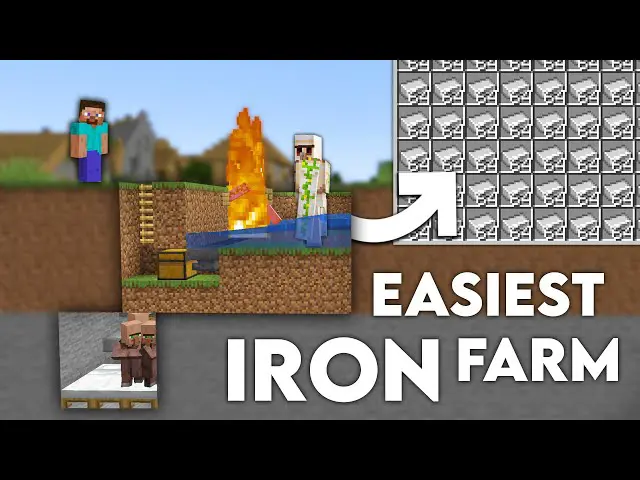 Minecraft EASY IRON FARM | 1.19 Iron Farm Tutorial - YouTube